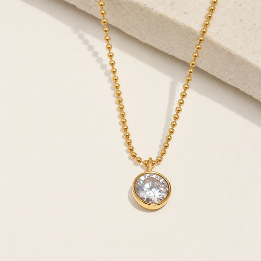 Halo Necklace editorial — TAIA Jewellery