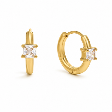 Alessia Zircon Huggie Earrings