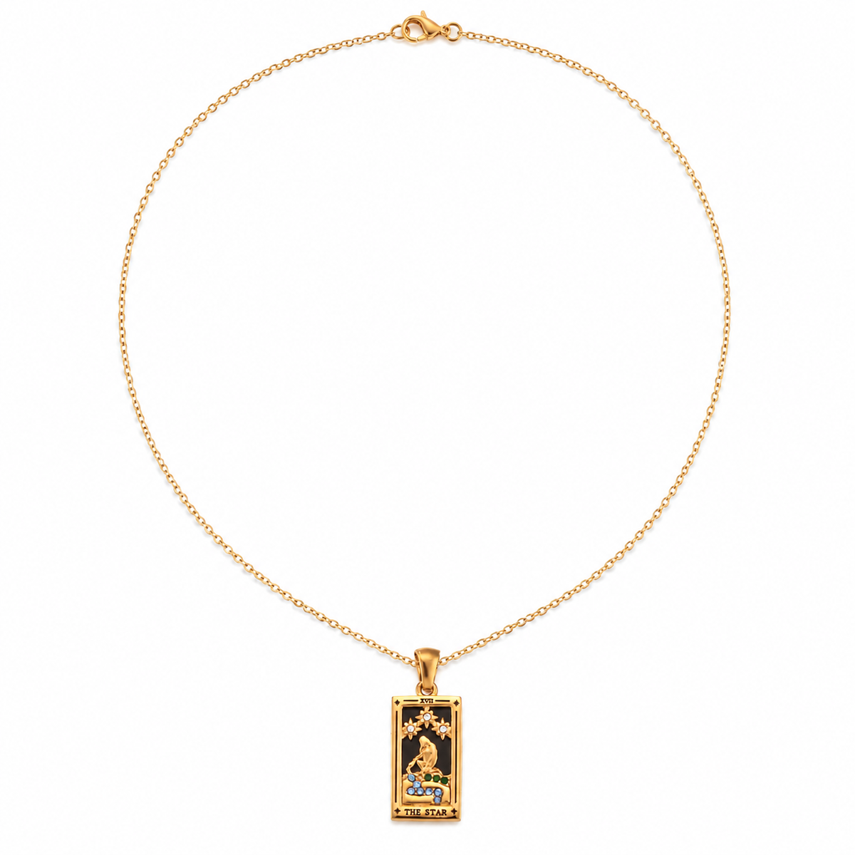 Arcana Tarot Necklace on a pure white background