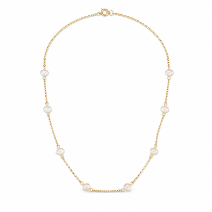 Maribel Baroque Pearl Necklace on a pure white background