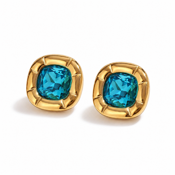 Paloma Cushion Stone Earrings