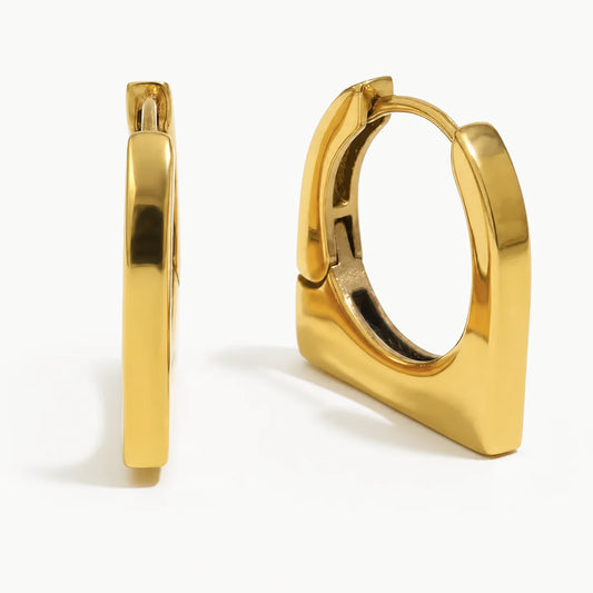 Angle Hoop Earrings