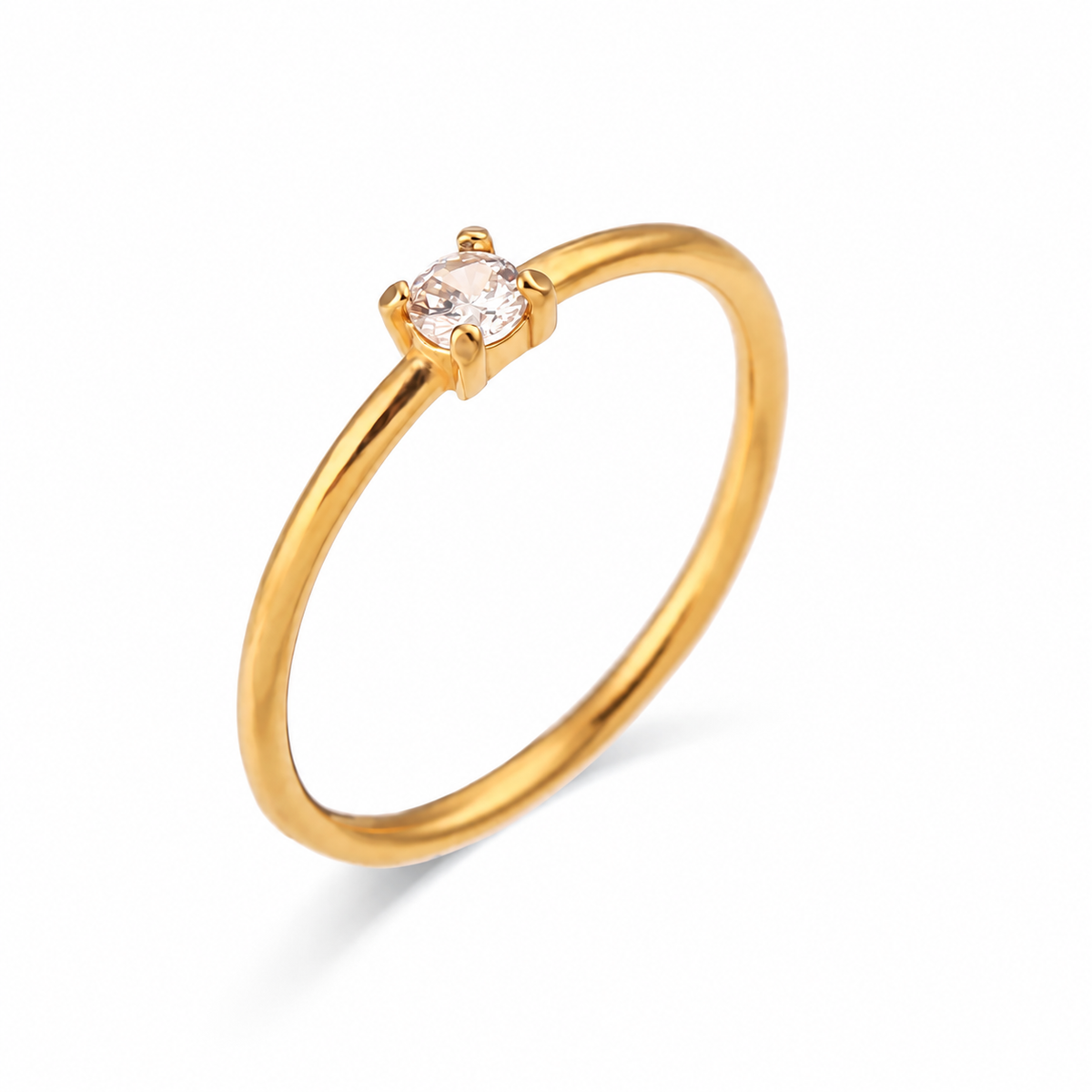 Céline Birthstone Ring — April stone in gold