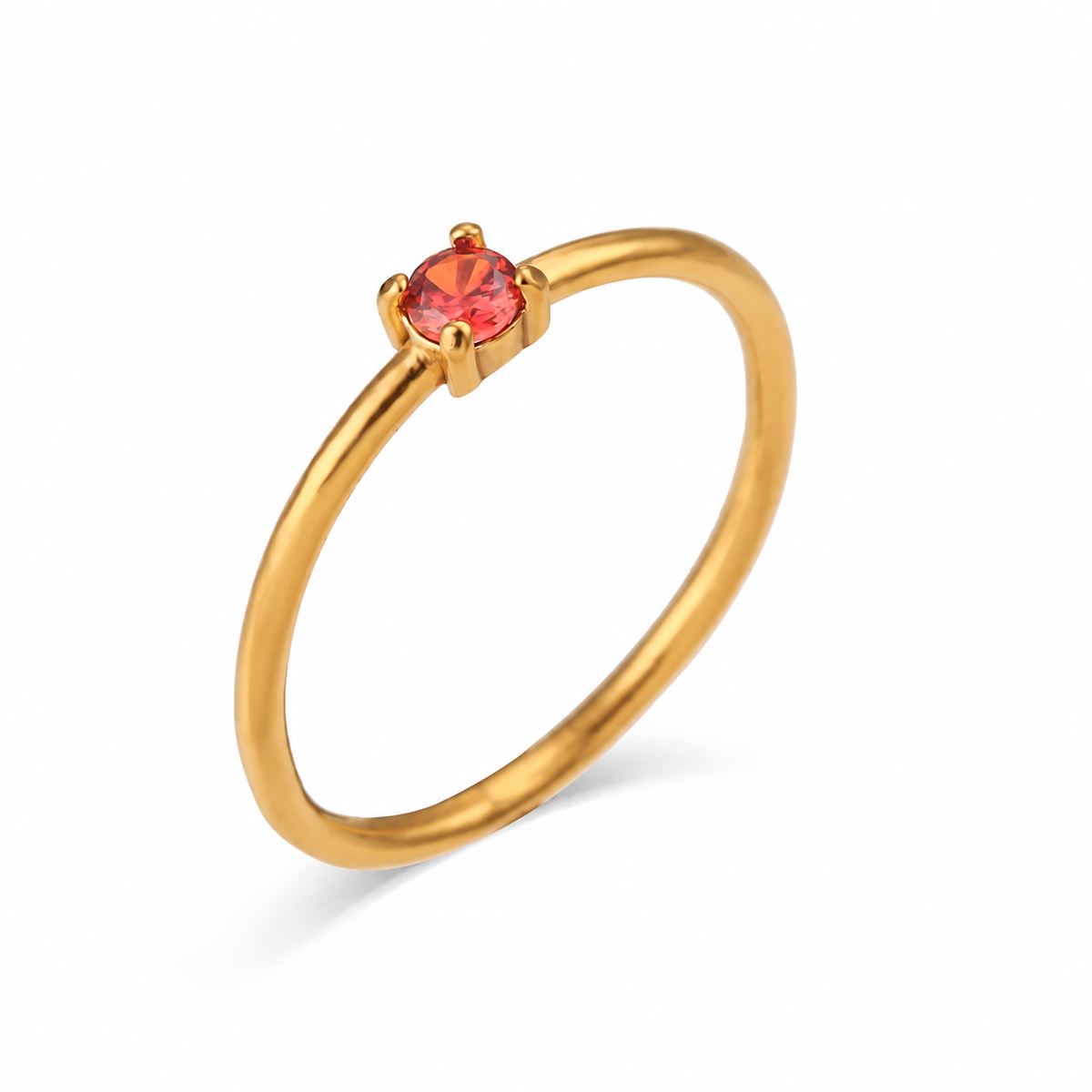 Céline Birthstone Ring — January stone in gold