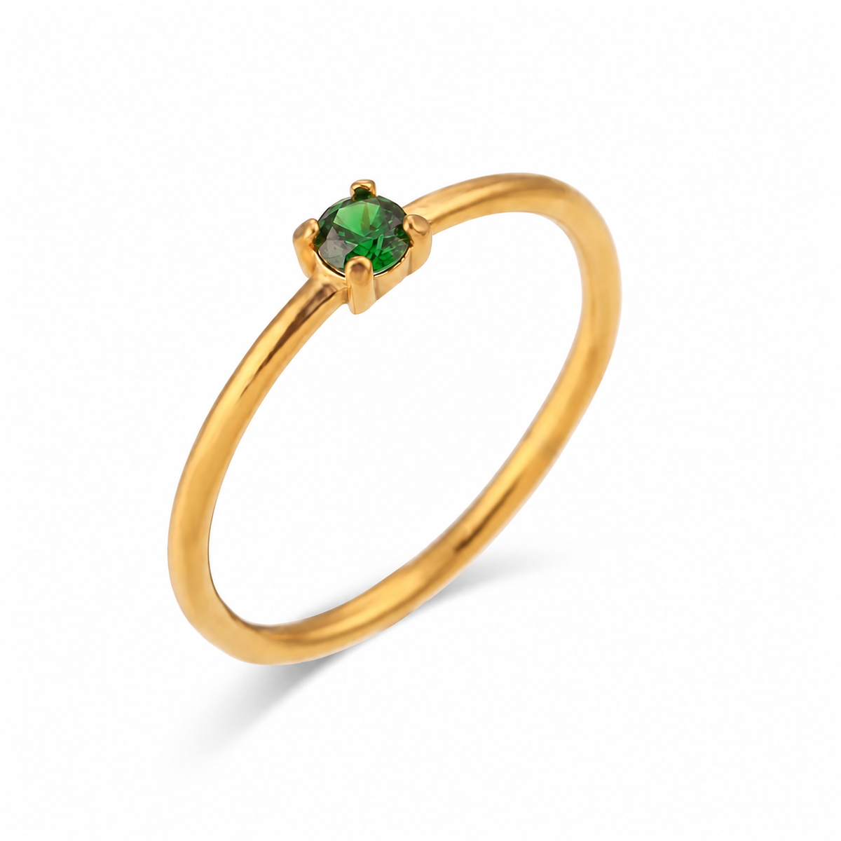 Céline Birthstone Ring — May stone in gold