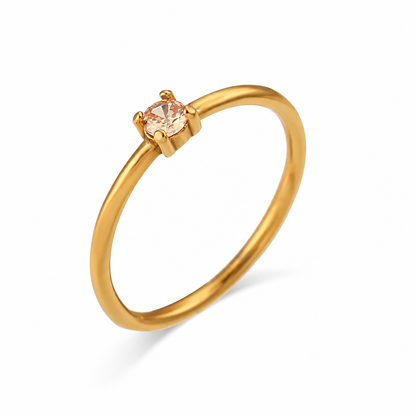 Céline Birthstone Ring — November stone in gold