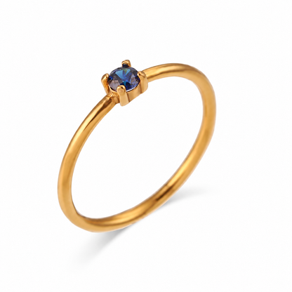 Céline Birthstone Ring — September stone in gold