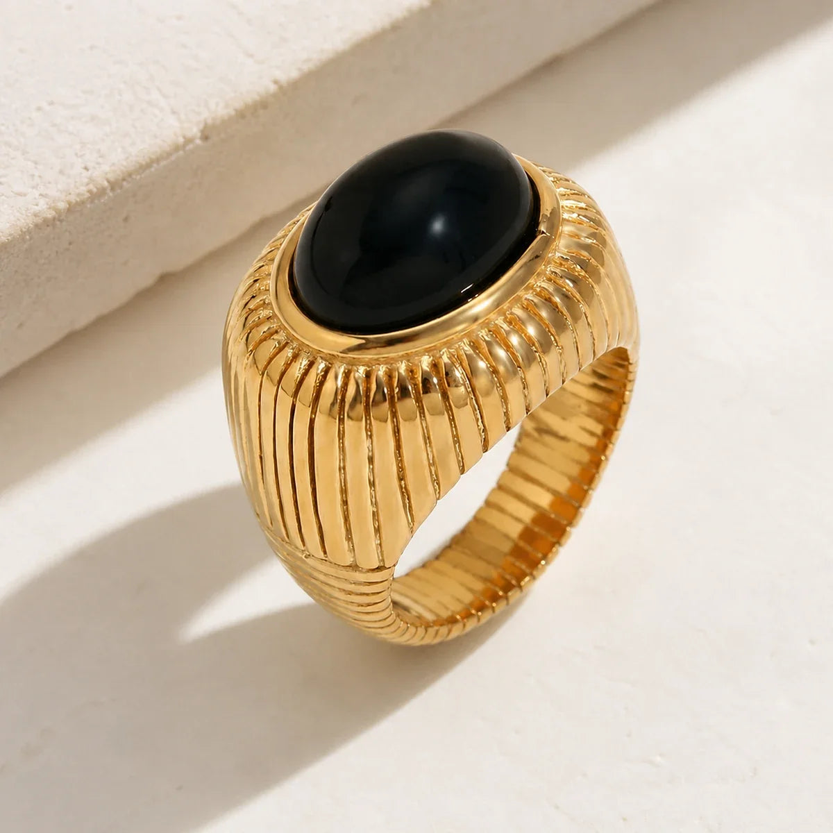 Onyx Column Ring editorial — TAIA Jewellery