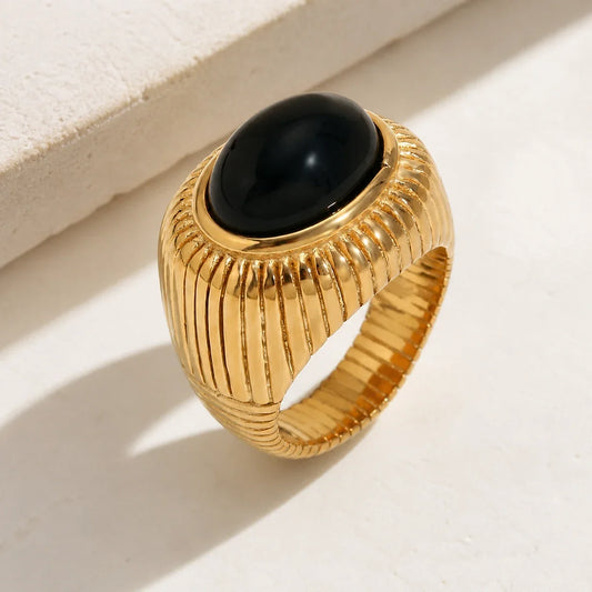 Onyx Column Ring editorial — TAIA Jewellery