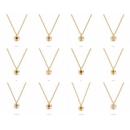 Ruth Birthstone Necklace – all 12 birth months, January to December