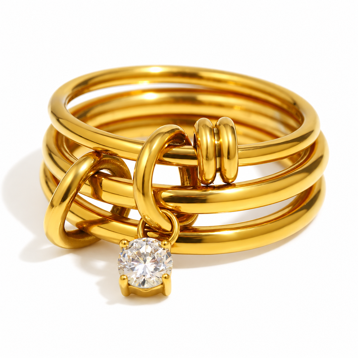Soline Birthstone Ring — August birthstone on white — TAIA Jewellery