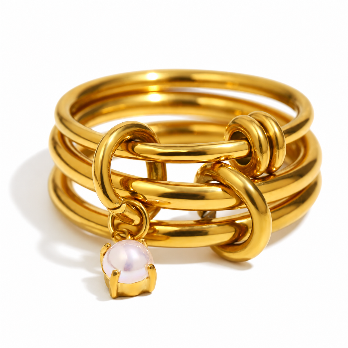 Soline Birthstone Ring — December birthstone on white — TAIA Jewellery