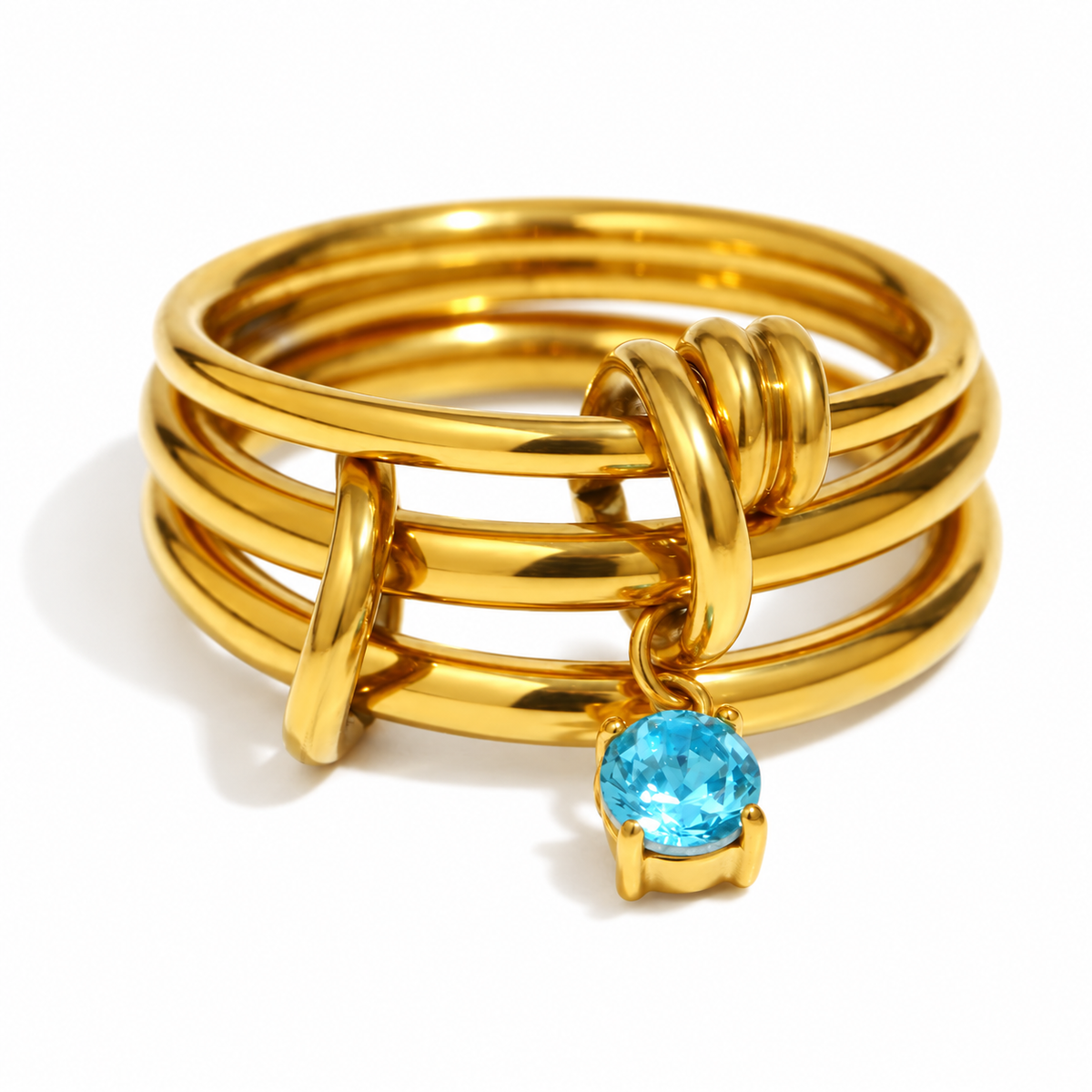 Soline Birthstone Ring — November birthstone on white — TAIA Jewellery