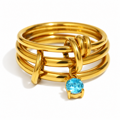 Soline Birthstone Ring — November birthstone on white — TAIA Jewellery